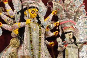 Goddess Durga in Pondal of Baghbazaar